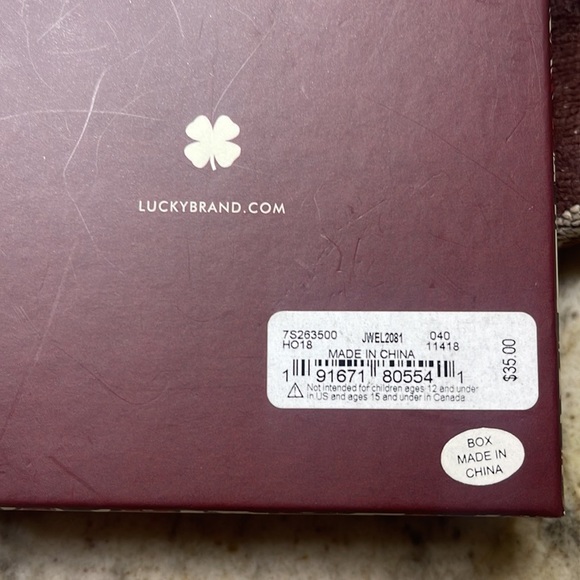 NWT 🆕 Lucky Brand Est 1990 silver dangle earrings - Picture 5 of 6